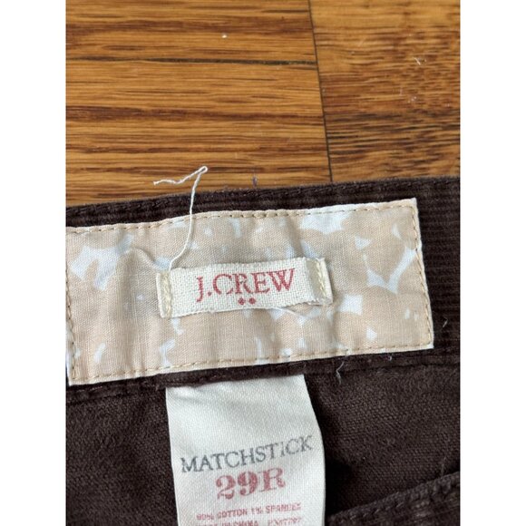 J. Crew Womens Matchstick Corduroy Pants Sz 29R 31x31 Brown Straight Leg Cotton - Picture 3 of 6
